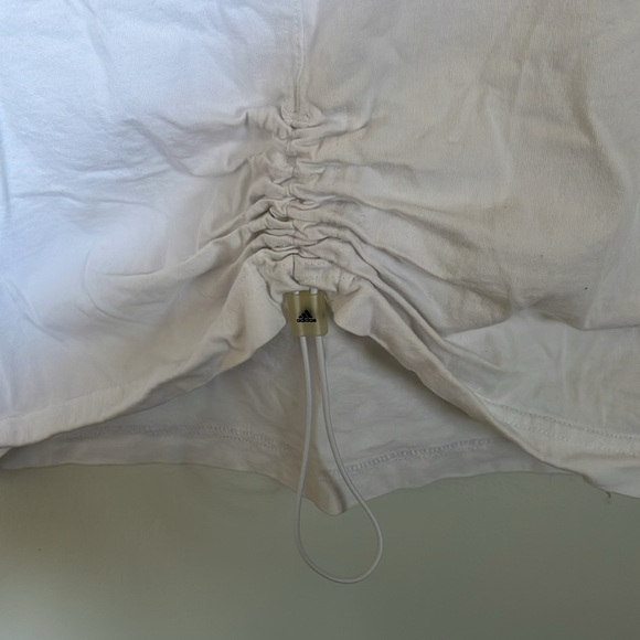 Adidas Women's White Sleeveless Cinched Front Top Medium - Picture 2 of 4